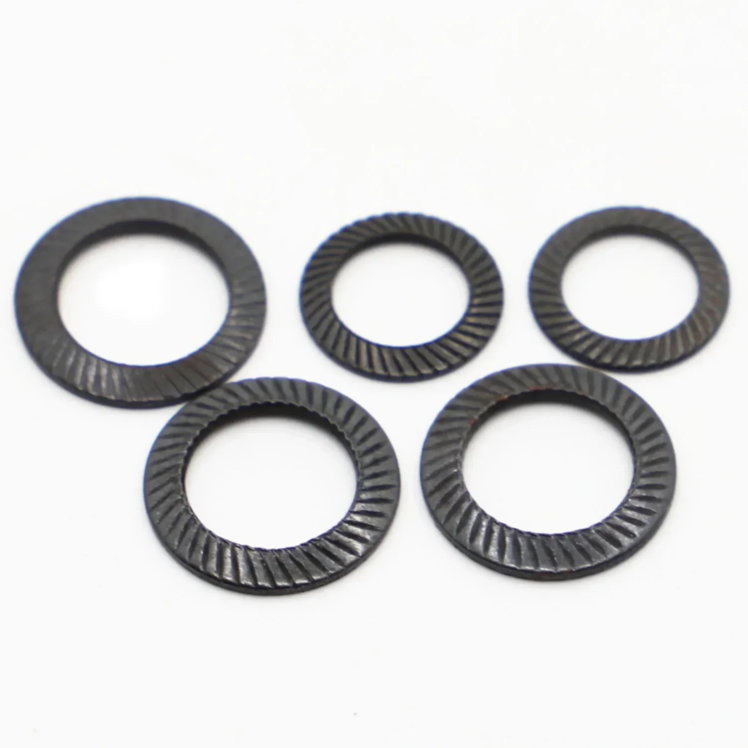 DIN9250 Lock Washers M3 M4 M5 M6 M8 M10 M12 M14 M16 Black Carbon Steel Double Faced