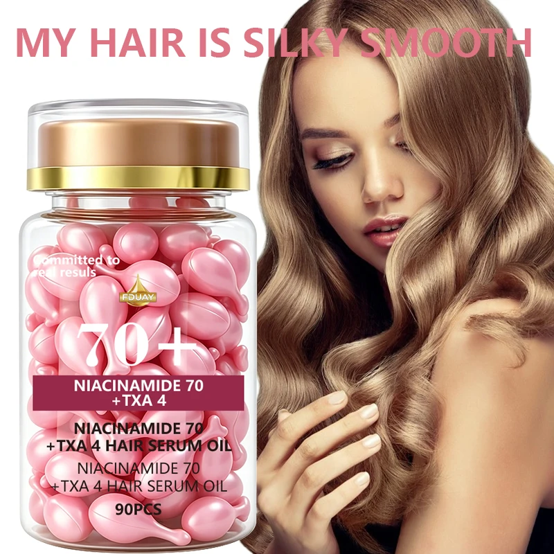 FDUAY Niacinamide  TXA4 Hair Serum Capsules Single-lock Desi Nourishes Dry Hair Repairs Frizzy Strands Boosts Hair Luster
