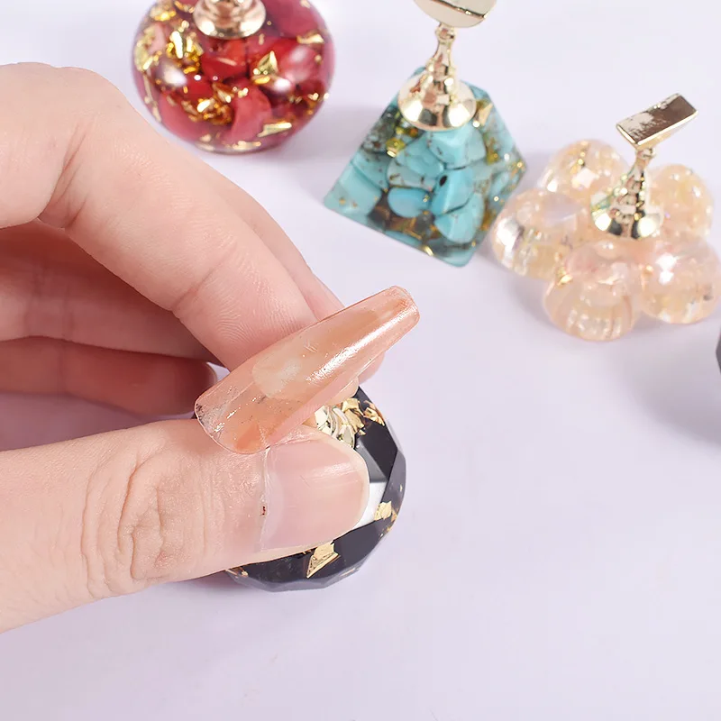 Nail Beauty Practice Base Tool Crystal Epoxy Resin Mold DIY Gift Drawer Handle Flower Diamond Decor Silicone Mold Nail Art Tools