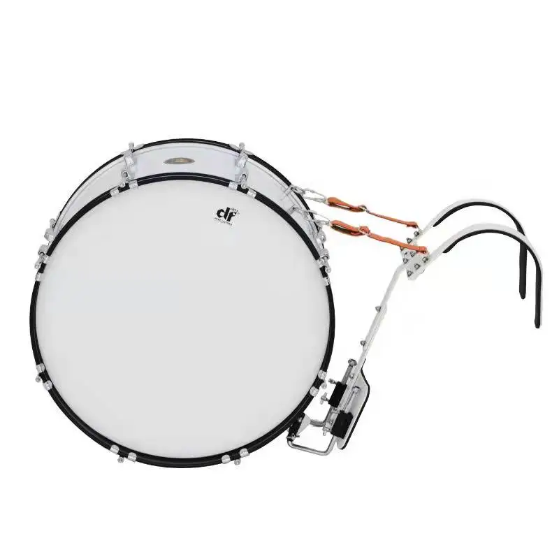 28 Inch Marching Bass Drum Wood Shell With Carrier Drum Sticks Percussion For School Band Parade Live Stage Show