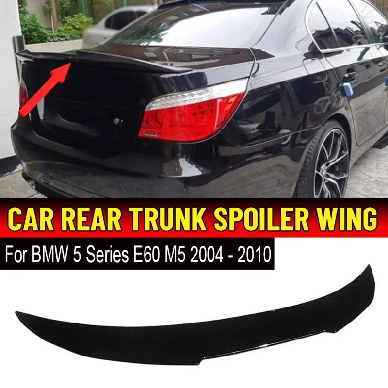 New PSM Style Car Rear Trunk Boot Lip Spoiler Wing Extension Lid For BMW 5 Series E60 E61 M5 2004 - 2010 Rear Wing Spoiler Lip