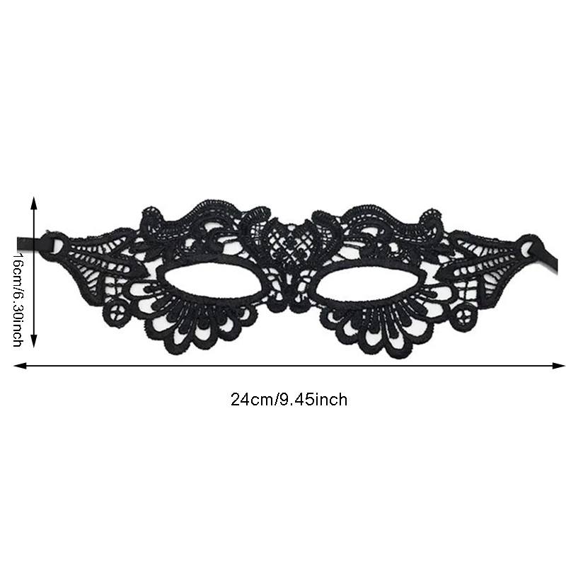 Masque noir en dentelle pour femmes, masque pour les yeux, à la mode, amusant, sexy, soirée séparés ante, accessoires