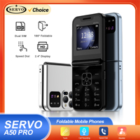 SERVO A50 PRO Flip Mobile Phones Dual SIM Call Record Speed Dial Magic Voice Blacklist Foldable Cellphones 2.4\