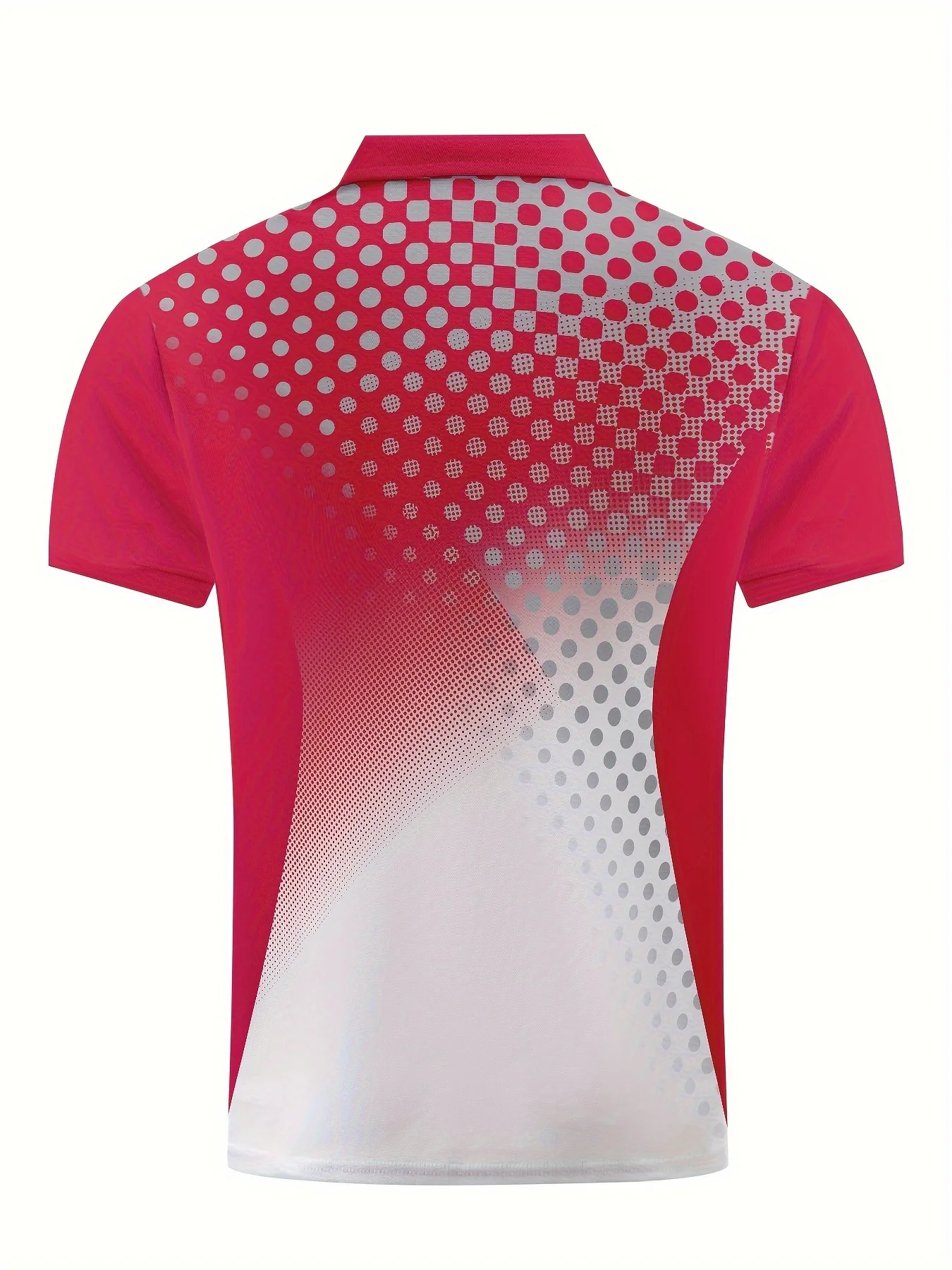 New men's short-sleeve polo shirt T-shirt, loose-fitting and tailored with printed patterns, versatile basic crew-neck top suita