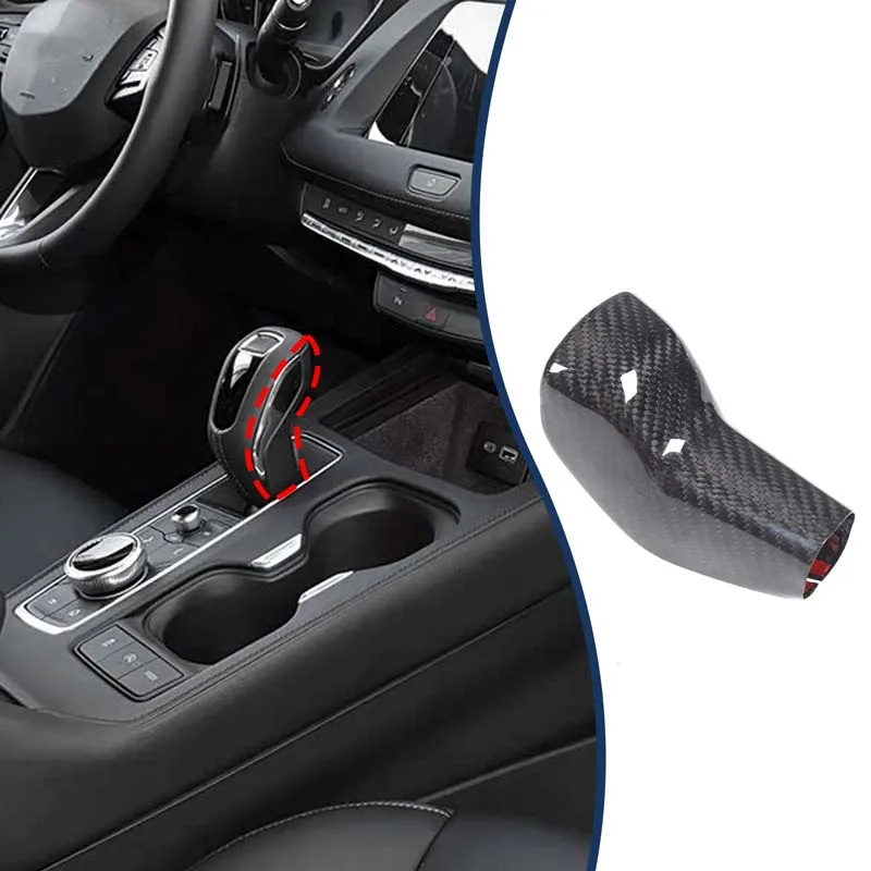 

1piece set Real carbon fiber For Cadillac XT4 2018-2019 CT6 2019 car gear head back cover decorative sticker car accessories