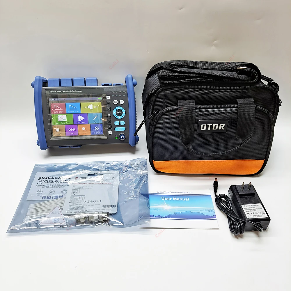 เครื่องวัดความยาวคลื่นใยแก้วนำแสง OTDR รุ่น JW3302E แบบสองความยาวคลื่น 1310-1550 นาโนเมตร 32-30 เดซิเบล แอคทีฟ 1550 นาโนเมตร 20 เดซิเบล ระยะ 80 กิโลเมตร พร้อมหัวต่อ SC แบบสัมผัส