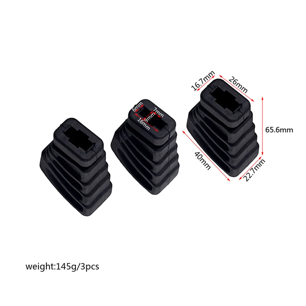 3 Pcs Drum Rack Feet for Cymbal Stand Accessories Black Percussion Parts Rubber