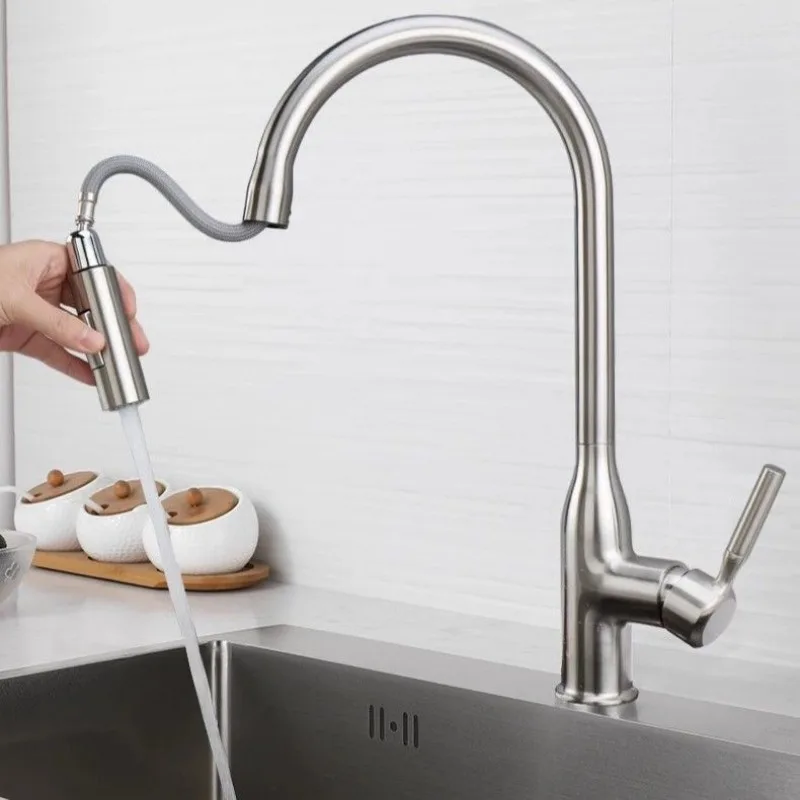 Household Washbasin Faucet, Bathroom Faucet, Hot and Cold Water Two-in-one Universal Head Double Nozzle