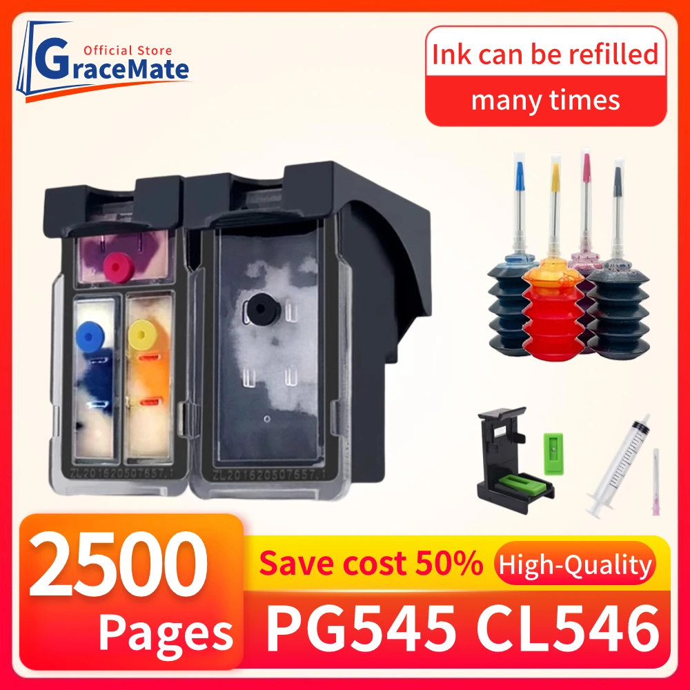 pg545 cl546 Ink Cartridge PG545 CL546 Refill Ink kit Replacement for Canon Pixma IP2800 MG2555s MG2900 MG2940 MG2950 MX494 MX495