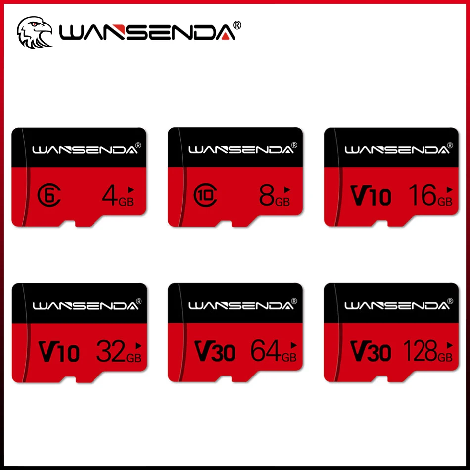 

WANSENDA V30 Memory Card 128GB 64GB 32GB 16GB 8GB TF Card Class10 V10 Mini Flash Memory Card for SmartPhone