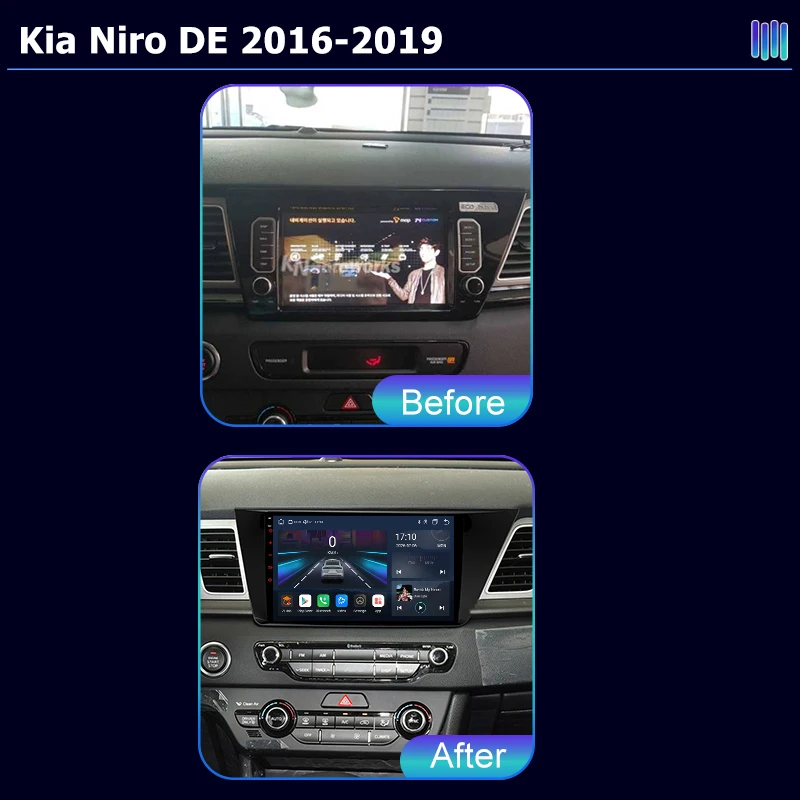 AI VOICE roadivox Android car radio for Kia Niro DE 2016 2019 stereo GPS Navigation video Multimedia Player tape recorder