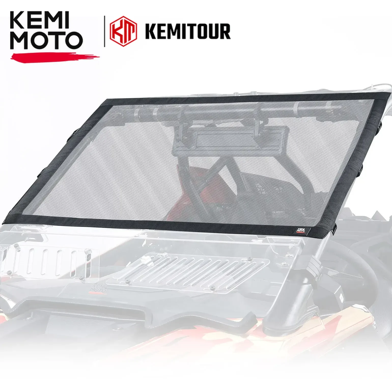 

Переднее лобовое стекло KEMIMOTO PRO XP UTV, полусетчатое переднее лобовое стекло, совместимое с Polaris RZR PRO XP/4 Turbo R/4 2020-2023