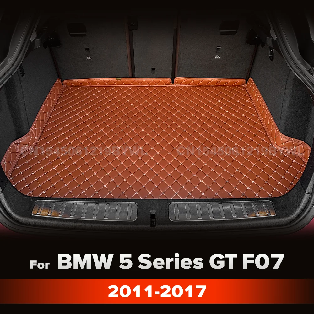 Car Trunk Mat For BMW 5 Series GT F07 2011 2012 2013 2014 2015 2016 2017 High quality Leather boot Carpet Interior Accessories