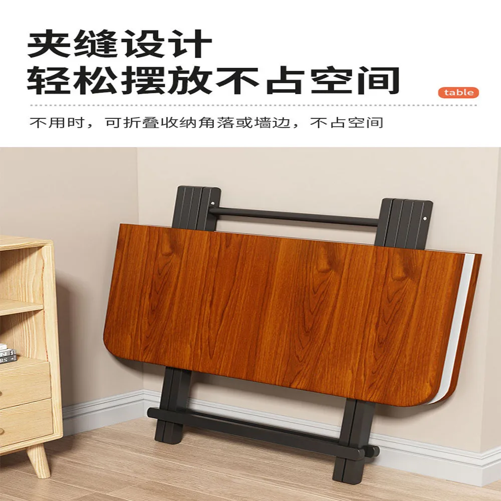 Portable Folding Table, Modern Minimalist Living Room Dining Table Set, Furniture, Solid Wood Dining Table, Folding Small Table