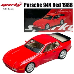 Sparky&Tiny 1/64 Porsche 944 Red 1986 Alloy Toy Motor Vehicle Diecast Metal Model