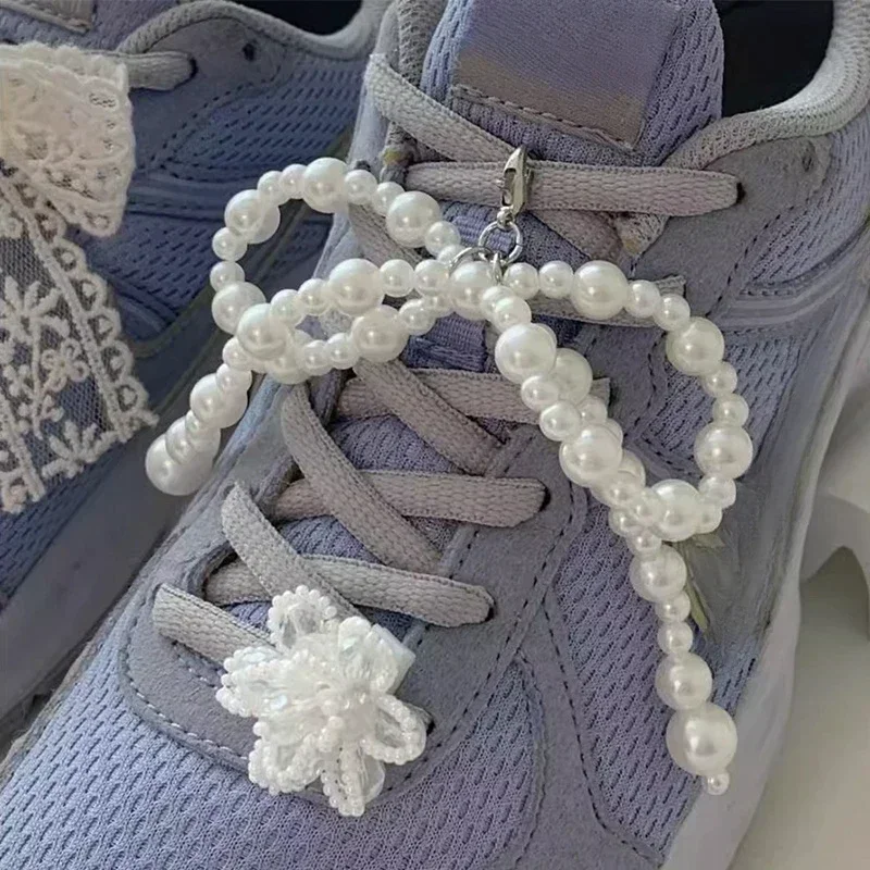 Bellissimo fascino Bowknot con imitazione perla perline fibbia per scarpe ornamento aragosta portachiavi fai da te catena del telefono fornitura di