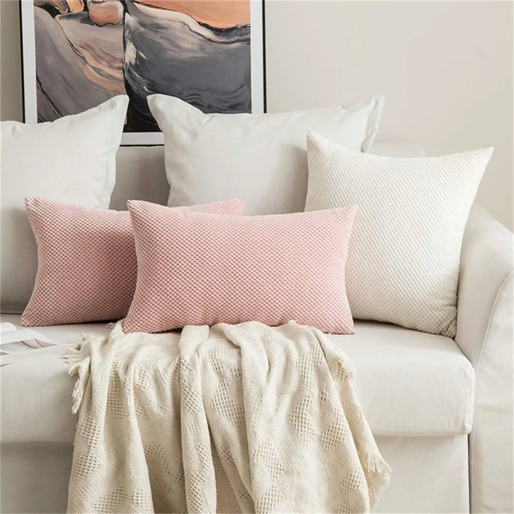 

Nordic Corduroy 45x45cm CANIRICA 9 Colors Solid Color Style Home Pillow Cover for Living Room Sofa Decorative Pillow Cover