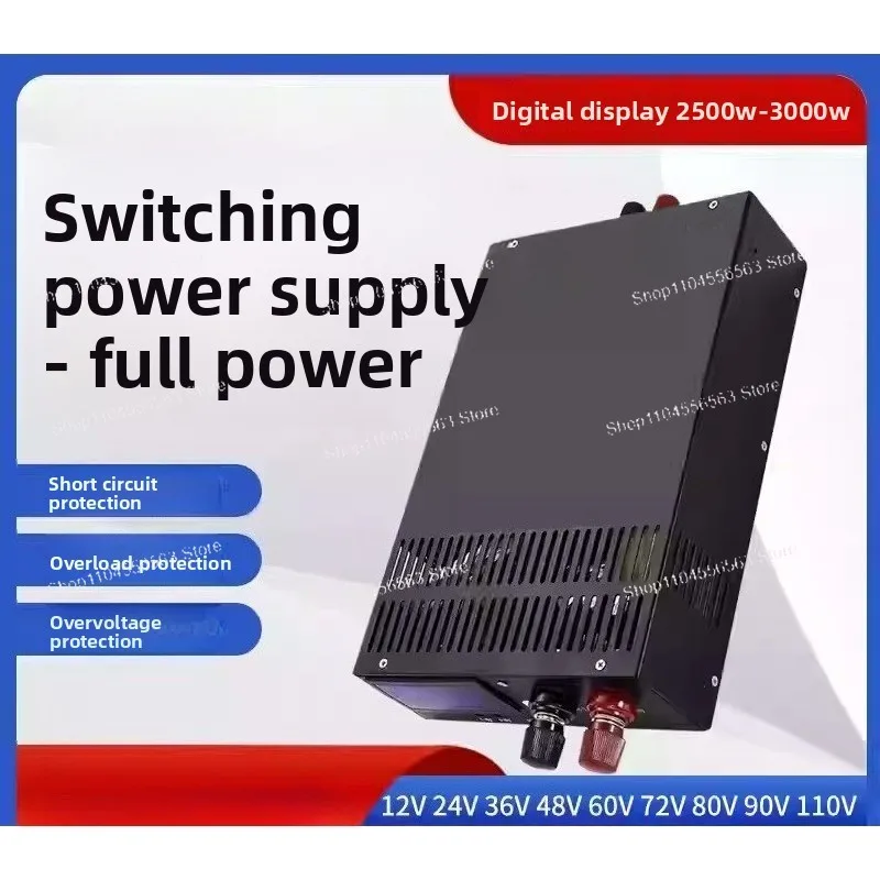 

Мощный регулируемый импульсный источник питания мощностью 3000 Вт — вход 110/220 В, выход 12–80 В и цифровой дисплей