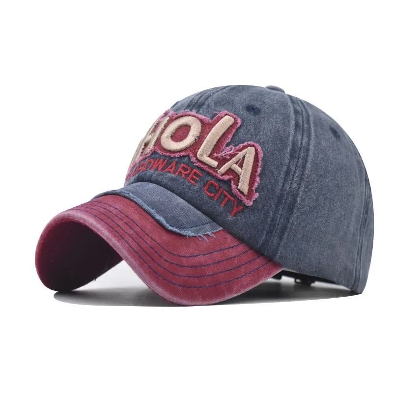 

New BHOLA Embroidered Baseball Summer Color Block Mesh Unisex Outdoor Casual Washed Cotton Golf Dad Hat