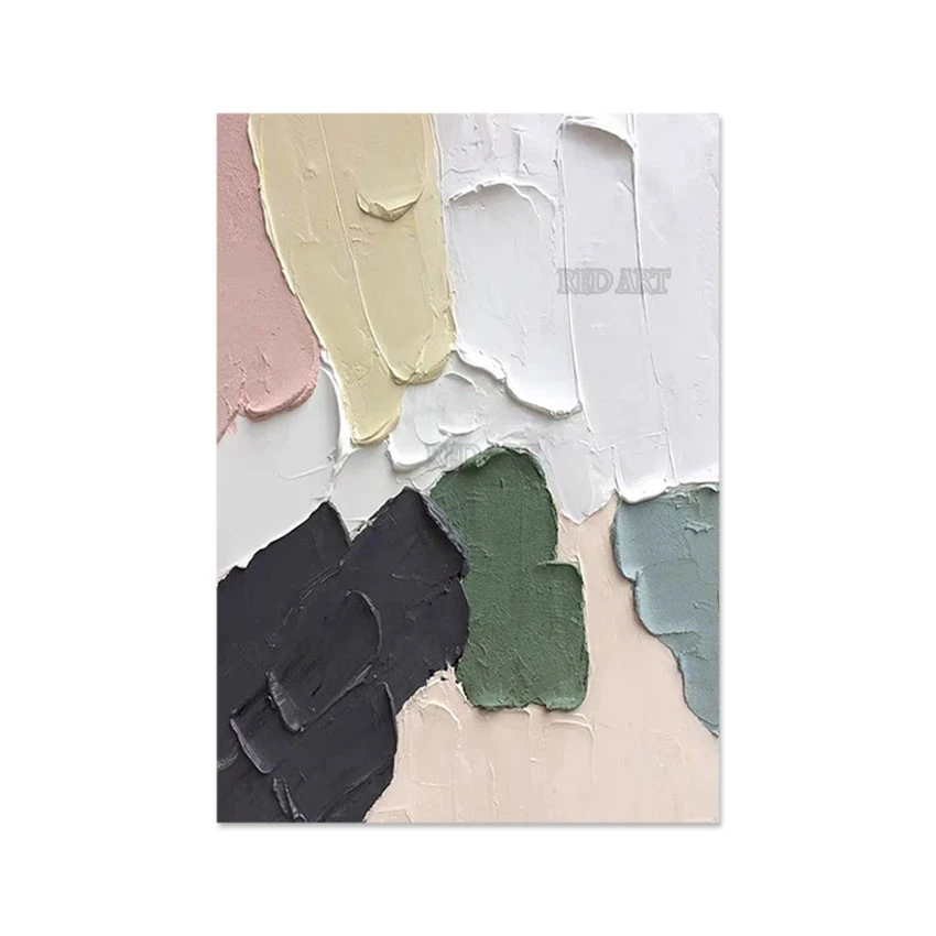 

Большая настенная панель, толстая Абстрактная живопись ручной работы, цветной блок, роскошное искусство на холсте, оригинальное произведение искусства