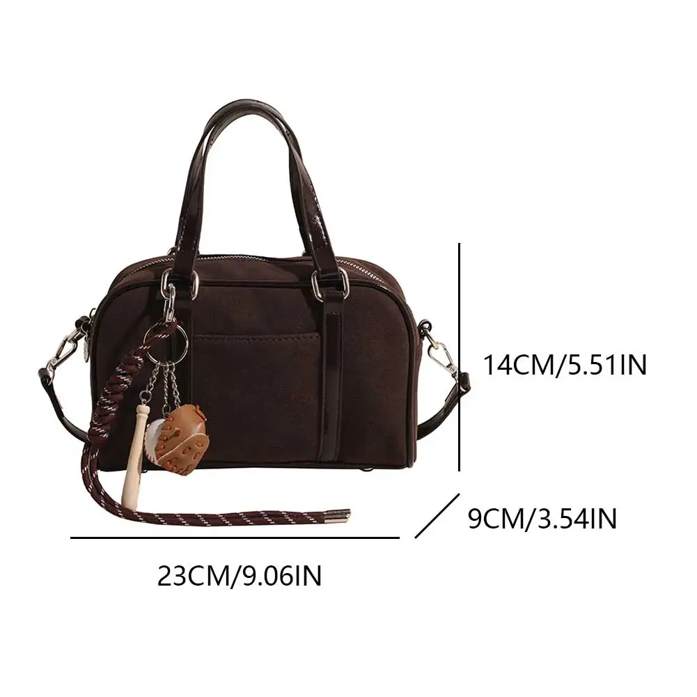 

Women Suede Top-handle Bag Adjustable Strap Shoulder Bag With Interior Pocket Crossbody Purse Clutch Purse for Work Travel