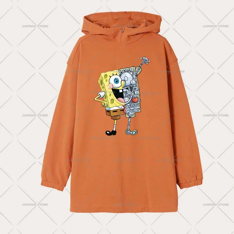 Funny SpongeBob Heat Transfer Vinyl Sticker Iron On Transfers For Clothes T-shirt Hoodie Cartoon style Patches Applique DIY Gift