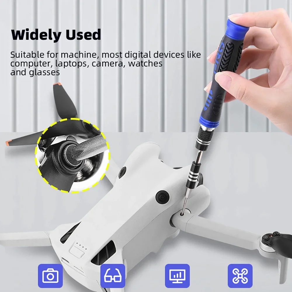 Zestaw śrubokrętów precyzyjnych zestaw magnetyczny śrubokręt dla DJI Mini 4 Pro/Mavic 3/Phantom/dron FPV inteligentny telefon PC rekwizyty naprawy