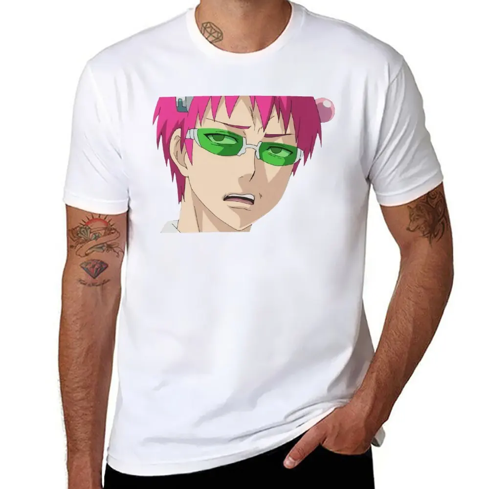 The Disastrous Life Of Saiki K. Face Design T-shirt Harajuku Campaign  Geeky Tshirt Hot Sale Fitness Eur Size