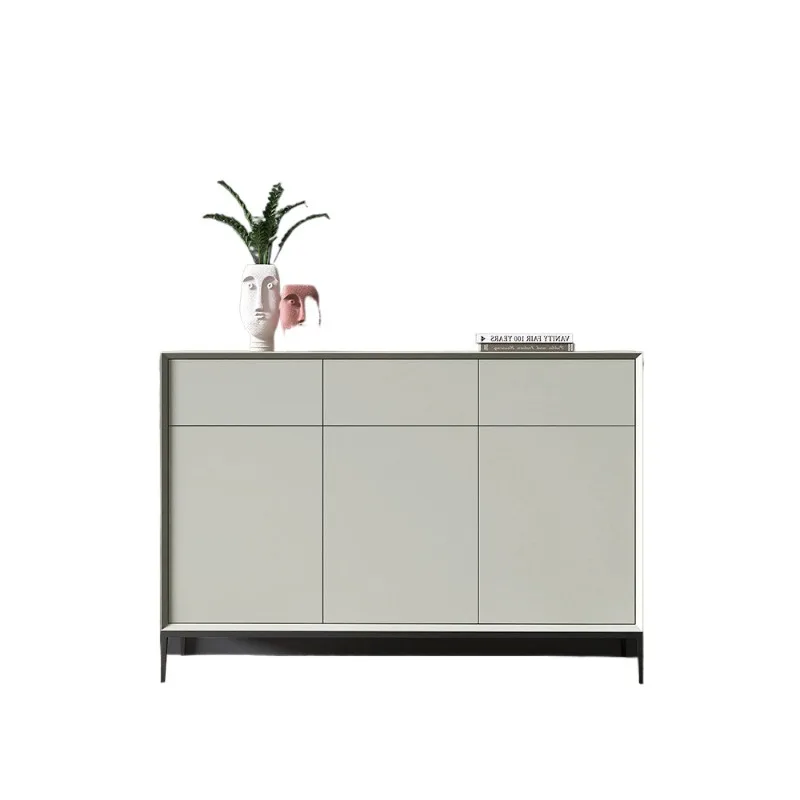 Painted shoe cabinet, minimalist home door porch multi-functional multi-layer locker, fully equipped Nordic simple cabinet