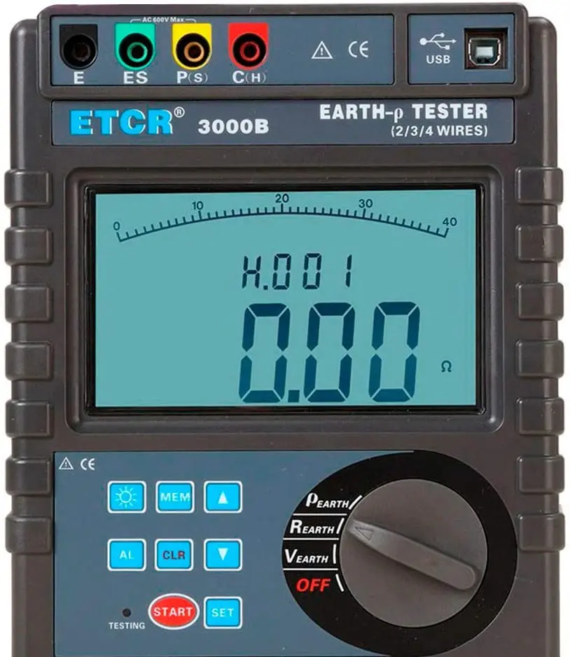 ETCR3000B Earth resistance soil resistivity tester Circuit resistance tester