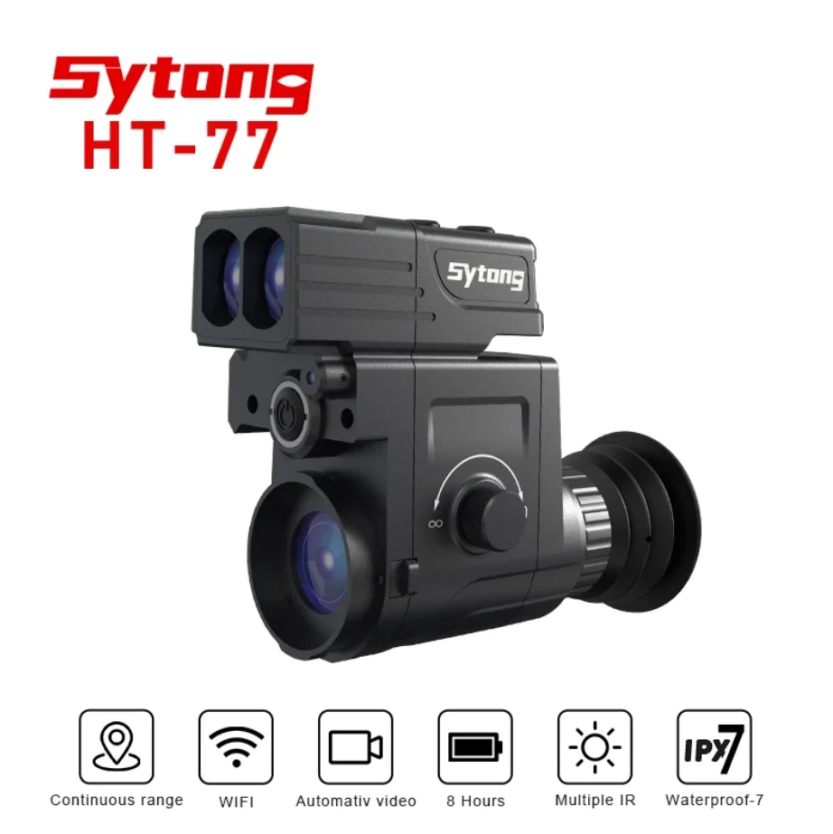 

Sytong HT-77LRF Night Vision Scope Cameras with Laser Rangefinder 1000m Range IP67 Night Vision Device Rifle Scope WIFI APP Live