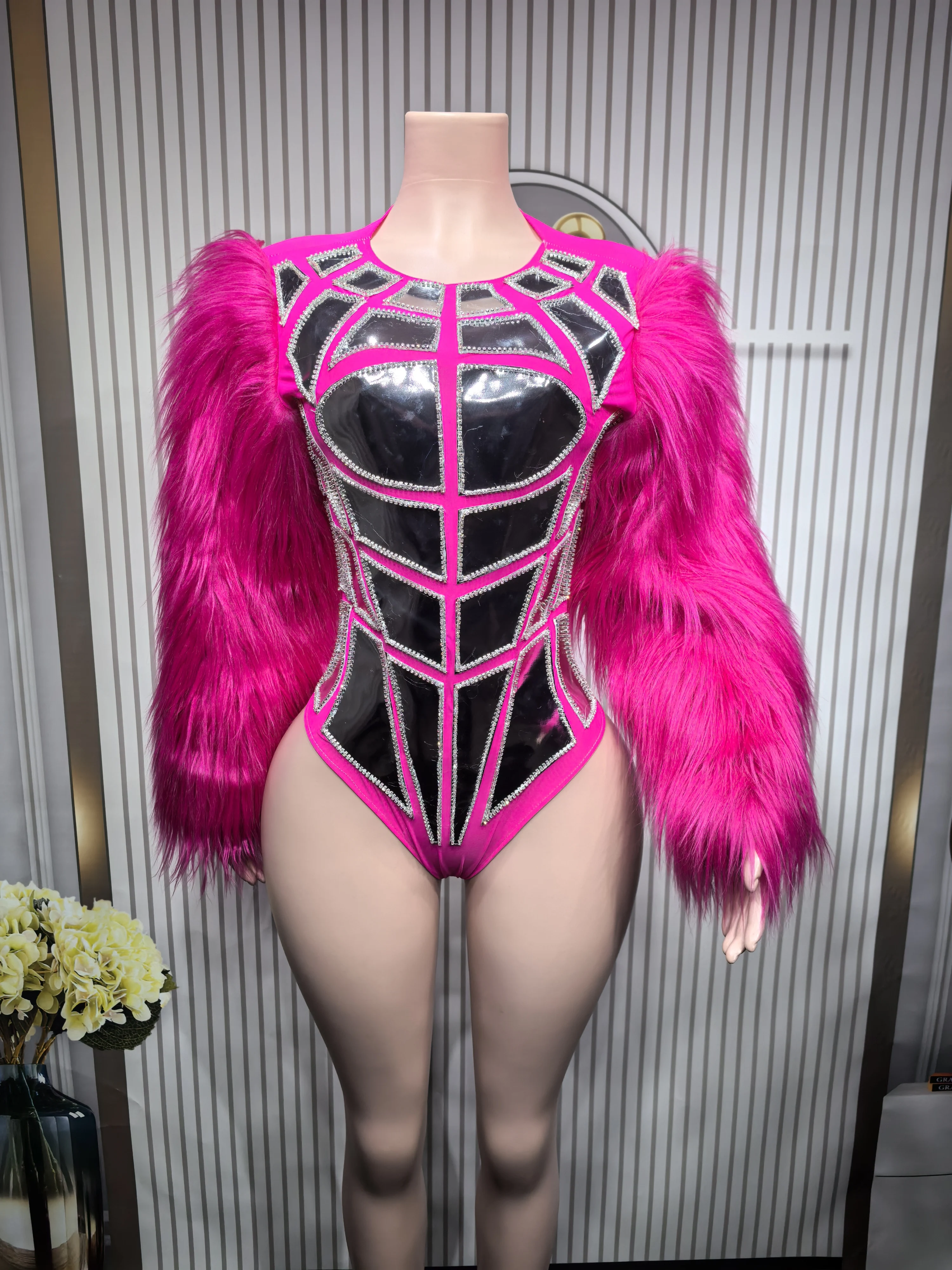 

Бархатное женское боди с объемными рукавами, комбинезон для сценического шоу, танцевальный наряд, бронежилет, барный костюм, DJ и DS