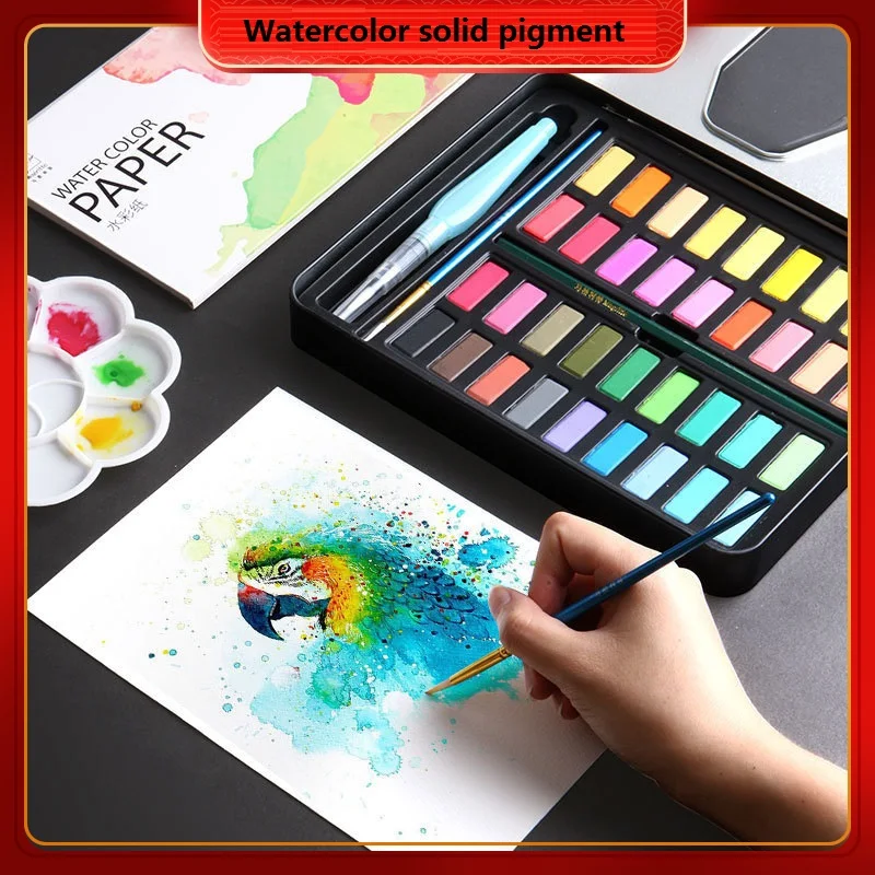 Juego de pintura de acuarela para artistas, suministros de arte de pintura de colores surtidos profesionales, GRAN Kit de viaje para artistas