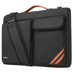 360-Degree Protection 15.6 Inch Laptop Case Briefcase Multi-Pocket Laptop Sleeve Messenger Bag, Waterproof Laptop Carry Bag