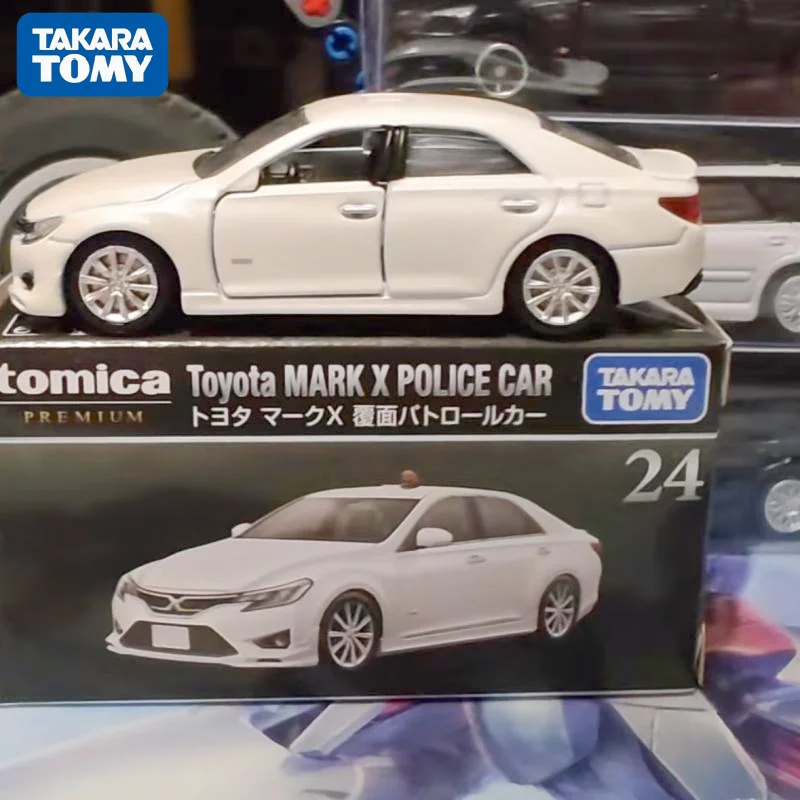 Takara Tomy Tomica Premium Toyota Mark X No 24 Police Car Alloy Diecast Vehicle Model Collectible Display Toy