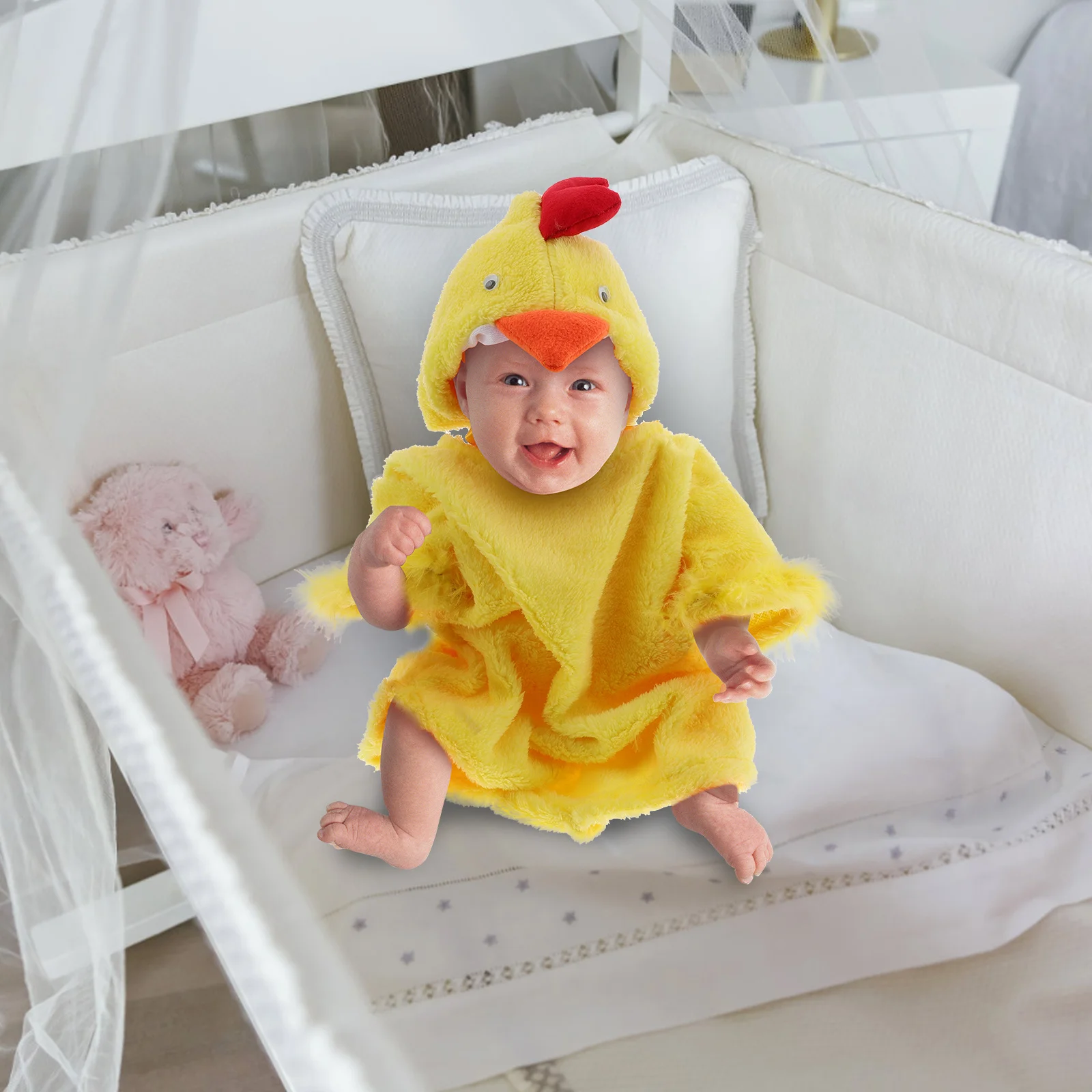 

Children Party Outfit Cute Chick Costume Set For Newborn Baby Girl Photoshoot Infant Photography Props Animal Theme Fashion