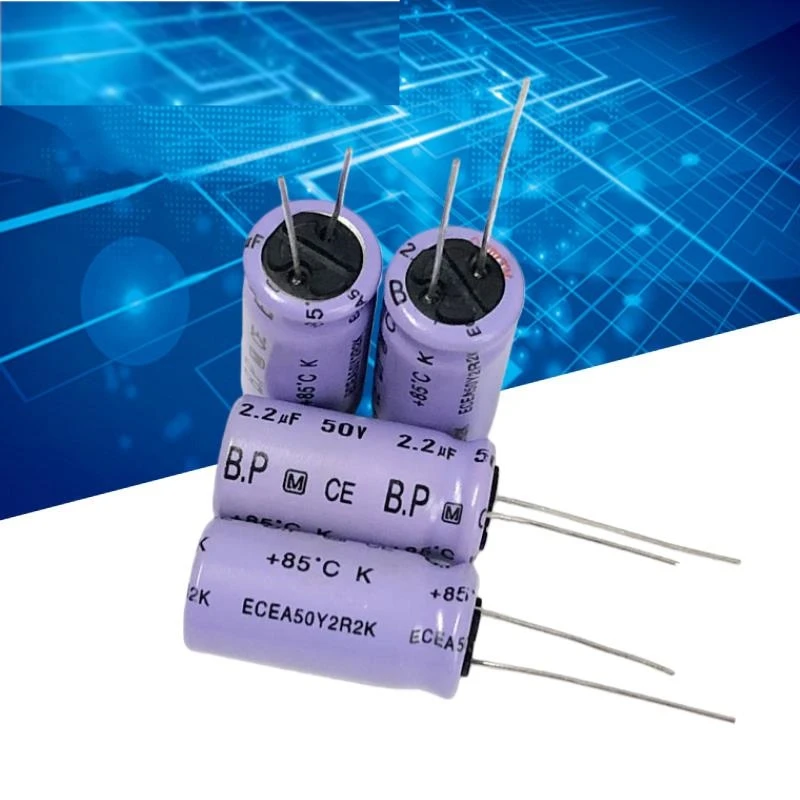 5PCS treble crossover BP non-polar electrolytic capacitor 50v 2.2uf 13X25mm
