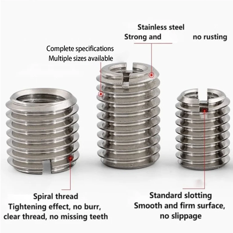 E15A 10pcs Stainless Steel Tapping Inserts for Diverse Applications Including Machinery Maintenance and Enhancement