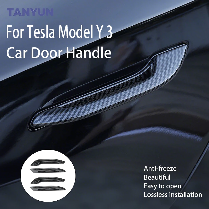 

Suitable for Tesla Model 3/Y 2017-2024 Antifreeze Door Handle Adhesive Beautiful and Durable ABS Material Modified Accessories