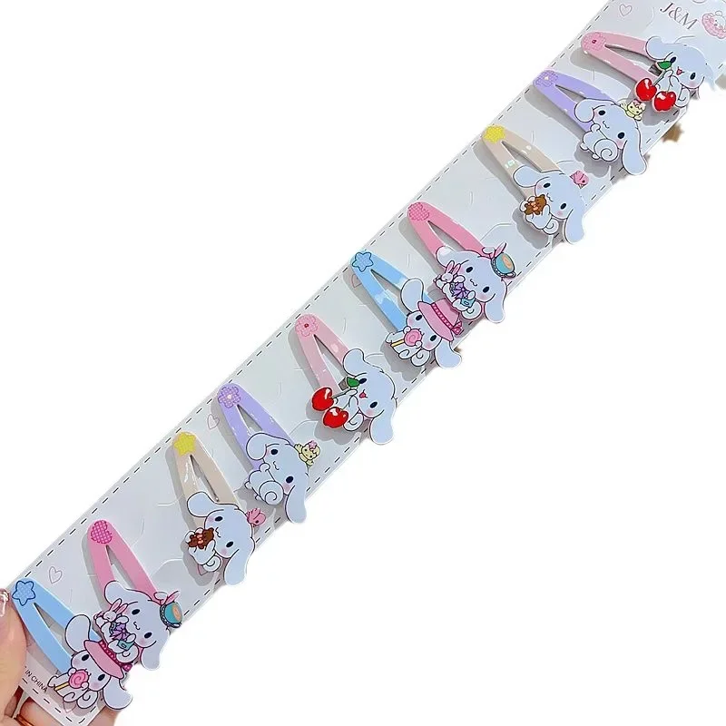 Sanrio Acrylic Folding Clip Cartoon Big BB Clip Stitch Kuromi Hair Clip Broken Hair Side Clip Headpiece Hair Accessories
