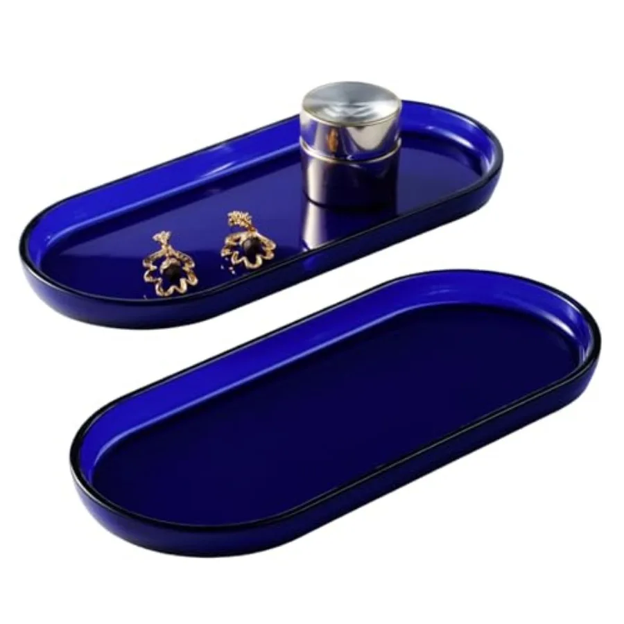 

Acrylic Vanity Tray,,9.65 in x 4.5 in x 0.79 in, Catchall Tray, Countertop Sink Tray Dispenser, Sturdy Holder for Cabinet, Shel