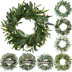 Eucalyptus Wreath 20in Eucalyptus Wreaths For Indoors With Berries Decorative Garlands Ornaments Wreath Supplies For Indoor