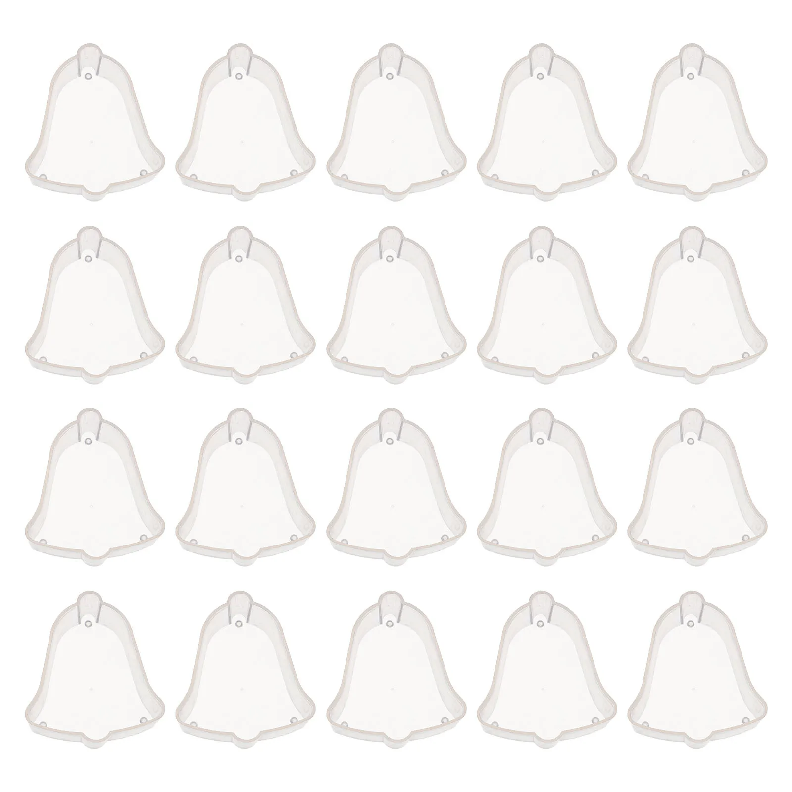 

20pcs Bell Light Diy Container Containers Plastic Shell Diy Christmas Wax Melt Mold Holder Decor Gift