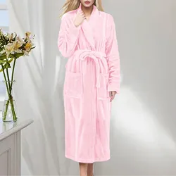 Night Wear For Women Cotton Robe Women's Lace Up Nightwear Long Bathrobes Sleepwear Muslin Women's Home Clothes Bathrobe