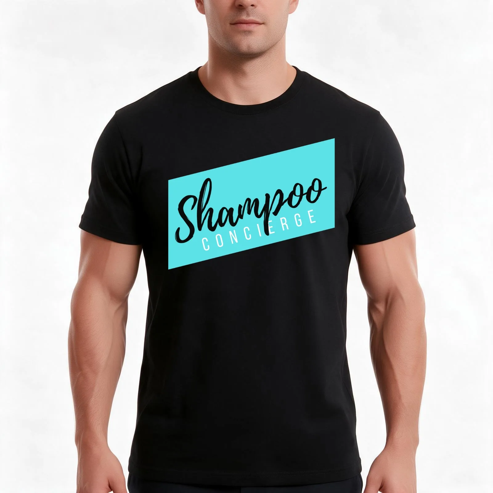 Shampoo Concierge T-Shirt, Summer Casual Cotton Tee, Oversized Streetwear Tops, Vintage Graphic Print, Loose Fit Short Sleeve