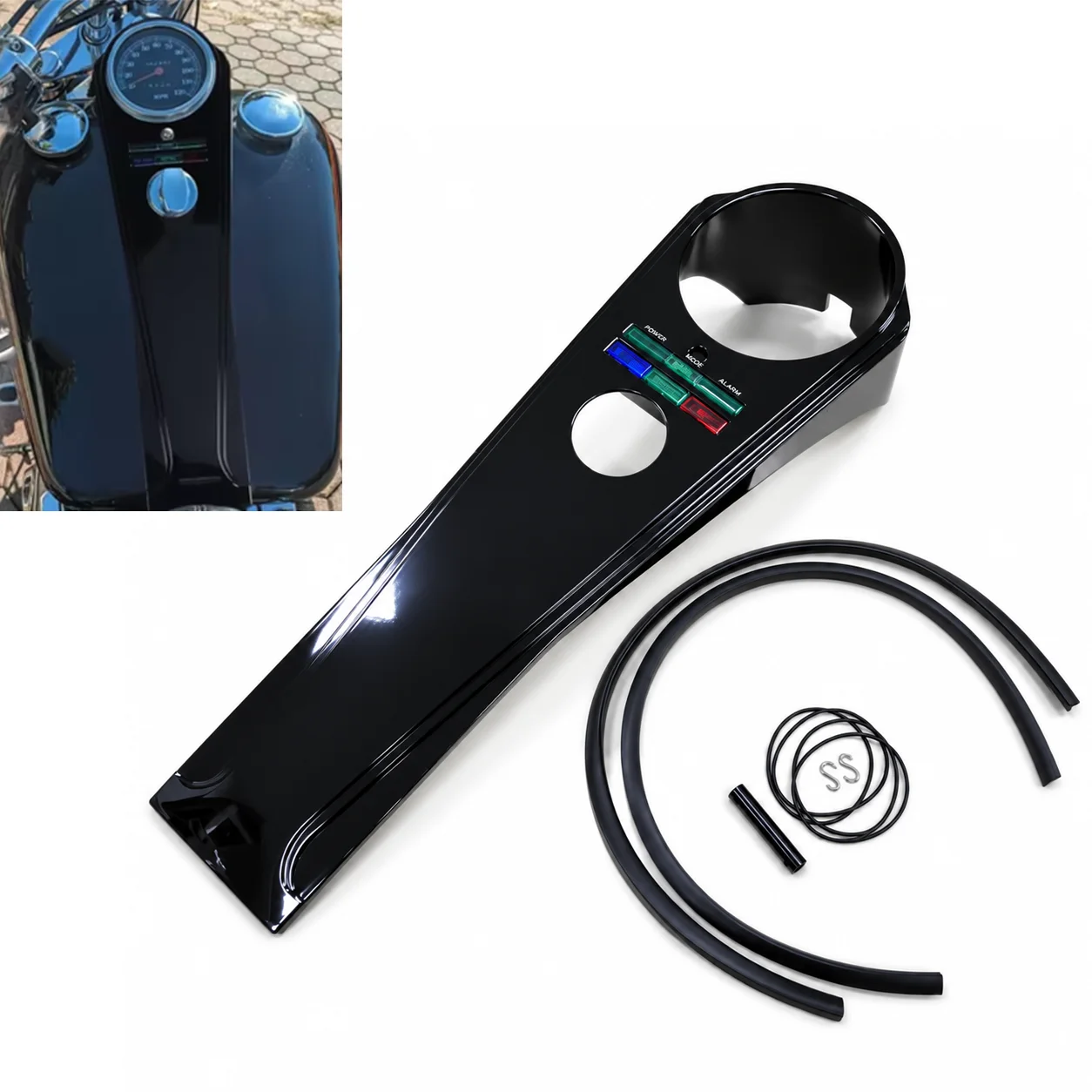 Motorcycle For Harley Softail Custom FXSTC FXDG FXDWG FX Glossy Black Long Rider Style Dash Panel