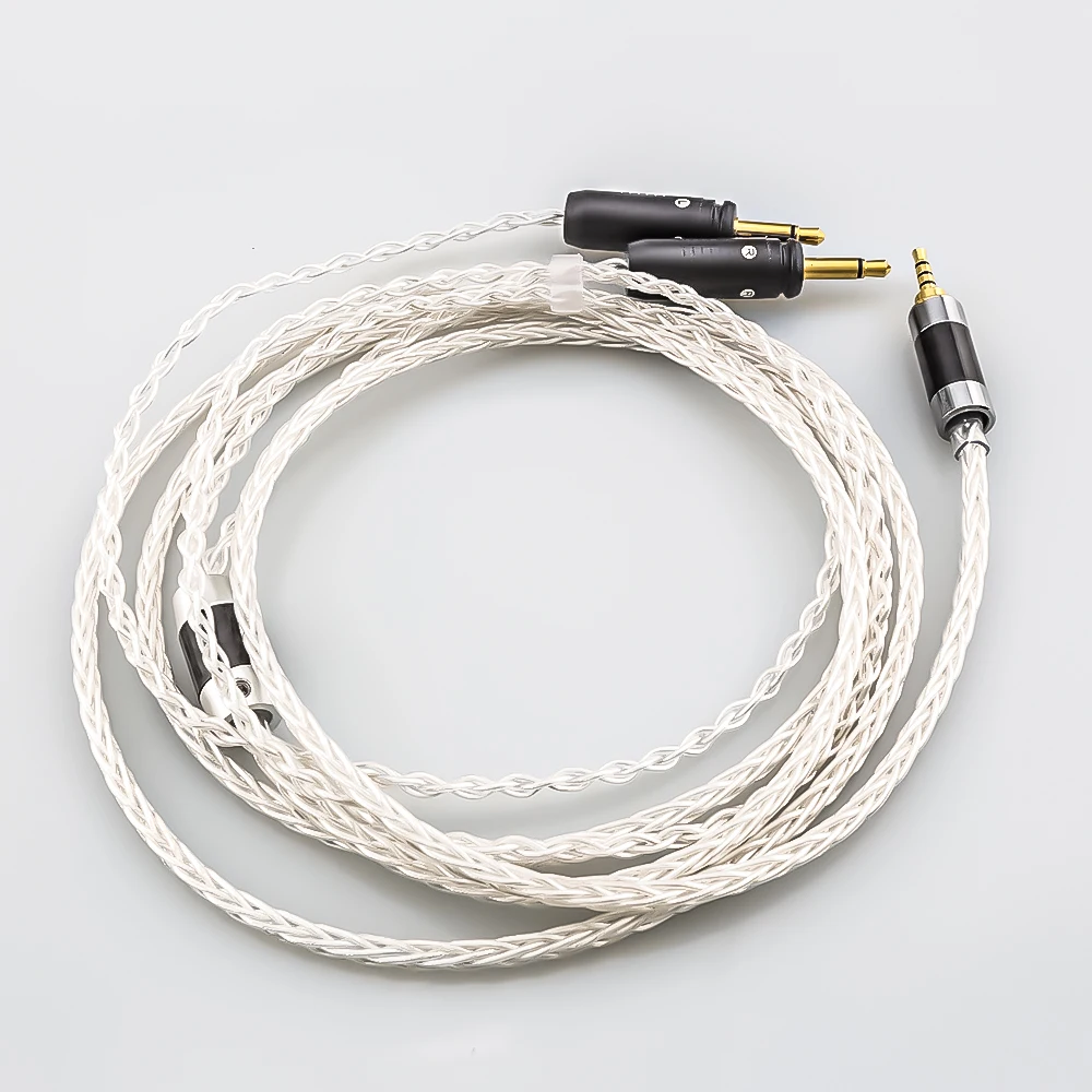 HiFi 8Core plateado 2,5 4,4 6,5mm/4pin XLR claro Celestee para auriculares ELEAR Focal utopía francesa Cable de actualización de auriculares