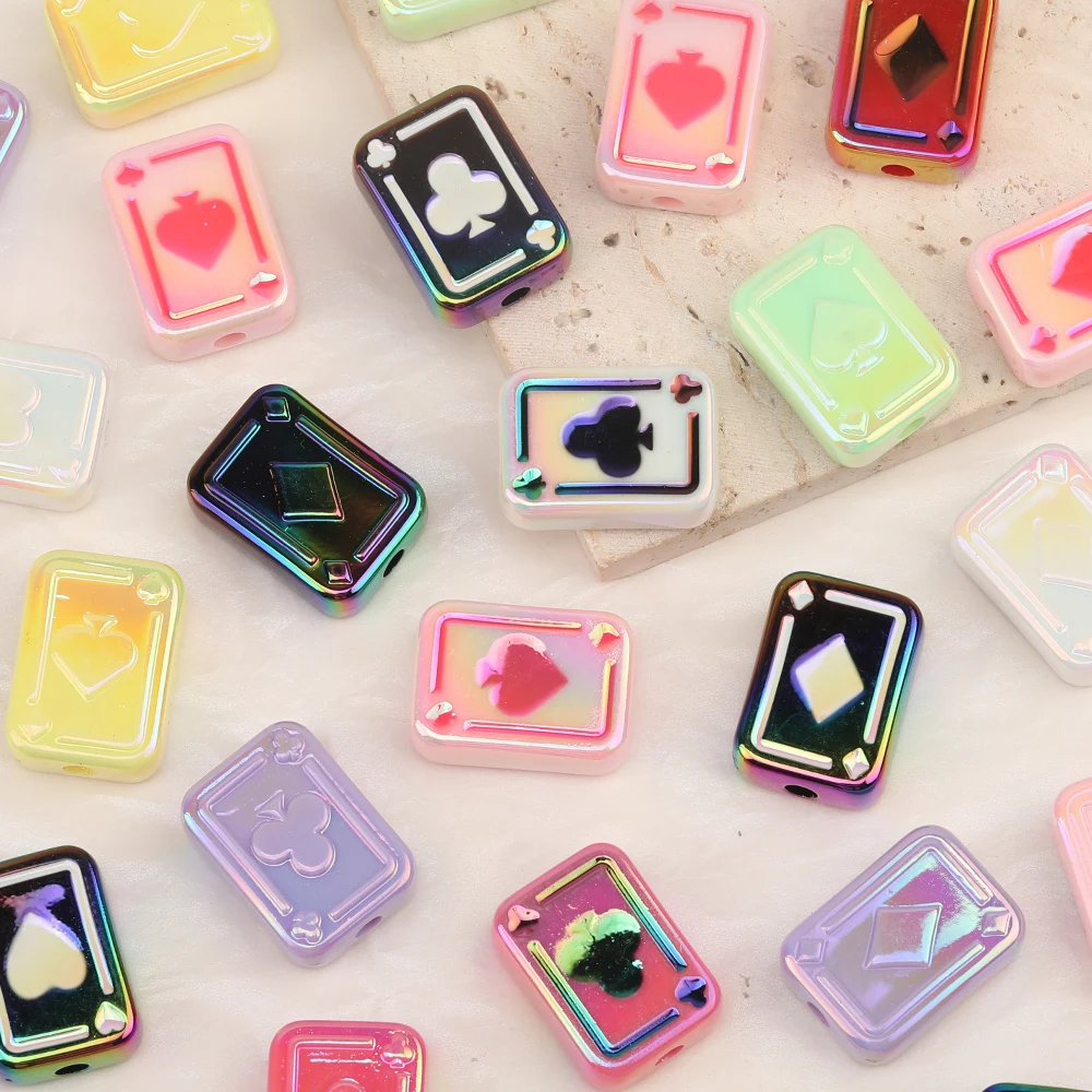 

Cordial Design 100Pcs 18*26MM Jewelry Findings & Components/DIY Bead Making/Hand Made/Rectangle Shape/Aurora Effect/Acrylic Bead