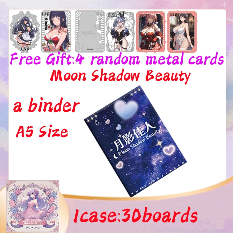 

2025 Newest Moon Shadow Beauty A5 Size Goddess Story Collection Card Waifu Swimsuit CCG ACG TCG World Trading Hobbies Gift