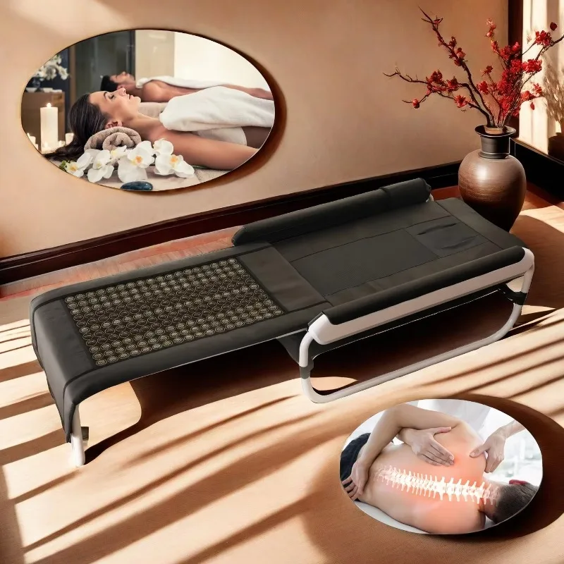 V6 Jade Roller Therapy Bed Korea Cheapest Price Automatic Infrared Jade Master Thermal Jade Acupressure Massage Bed